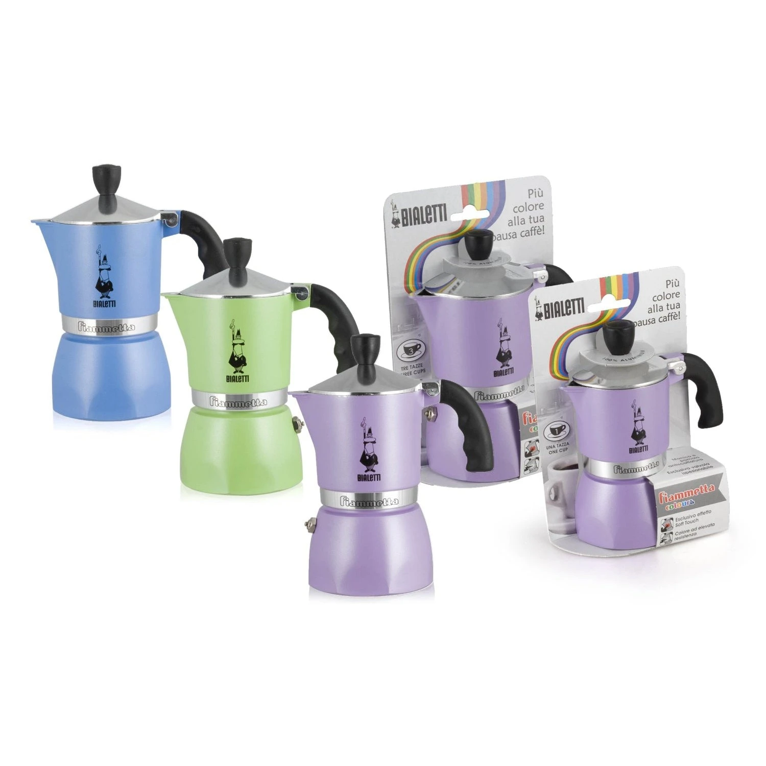 Bialetti Fiammetta Colours - 3 Cup 3 Bialetti Fiammetta Colours - 3 Cup