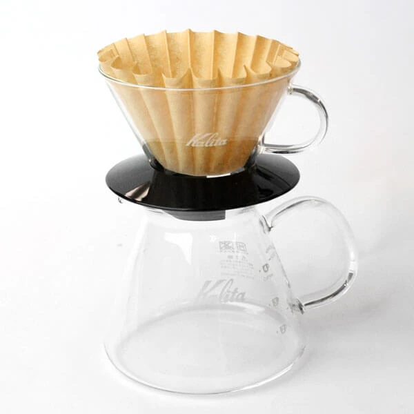 Kalita Glass Wave Dripper 155 Black 2 Kalita Glass Wave Dripper 155 Black