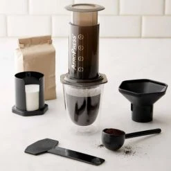 AeroPress Coffee Maker & Rhinowares Tall Grinder Aerobie AeroPress